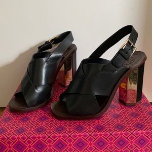 NEW Tory Burch Black Slingback Bleeker Sandal 5
